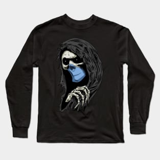 Grim Reaper Wearing Mask Long Sleeve T-Shirt